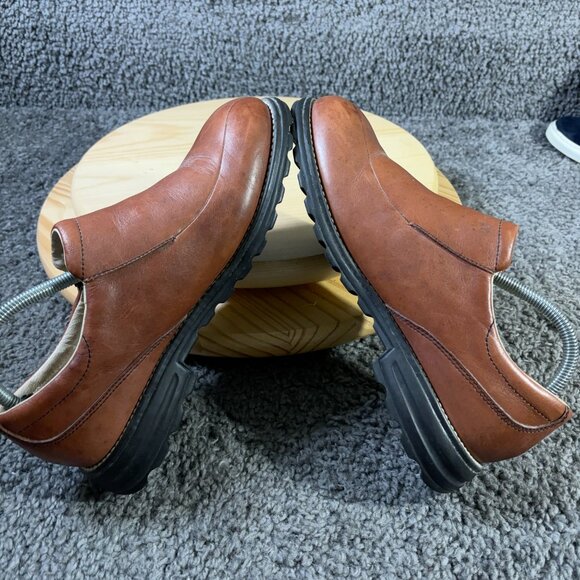 Ugg Shoes Shearling Loafer Womens Size 10 Brown Leather Sheepskin Lined Wool Zip - Picture 5 of 9